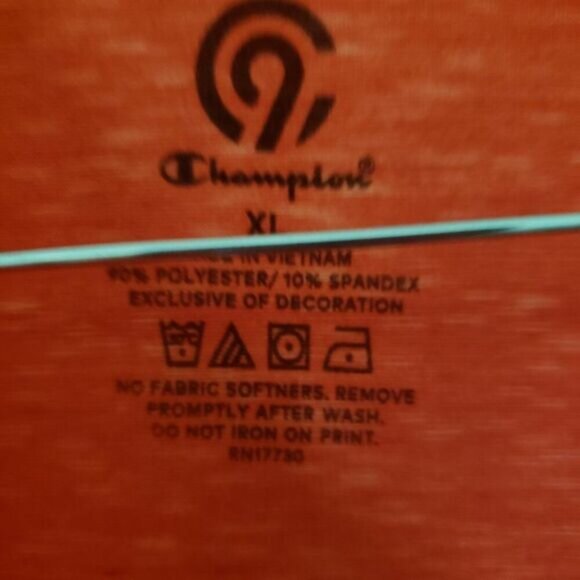 Champion Men's Orange Dri-Fit Lightweight Polo - Picture 3 of 3